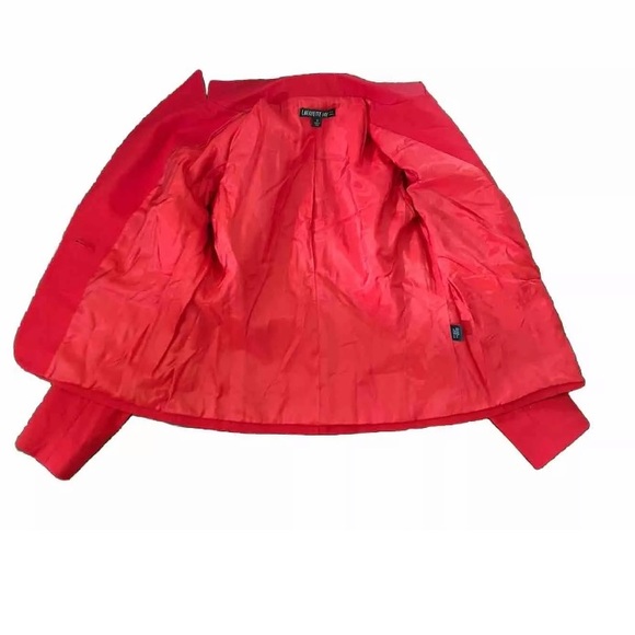 Lafayette 148 New York One Button Red Blazer Jacket size - Picture 13 of 15